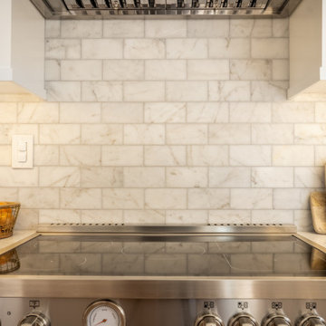 Marble Backsplash and Electric Range with Updated Electrical Work