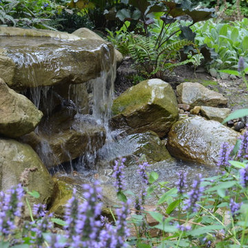 Carved stone water feature