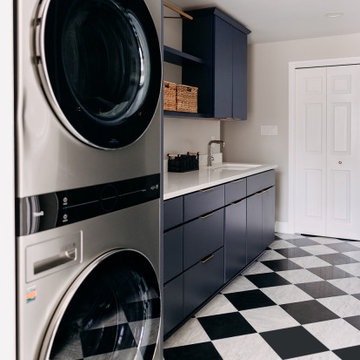 Traditional Mudroom and Powder Room