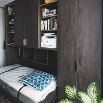 Wall Bed Wooden Media Unit