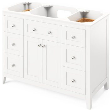 Jeffrey Alexander Chatham 48" White Single Sink Vanity With Marble Top