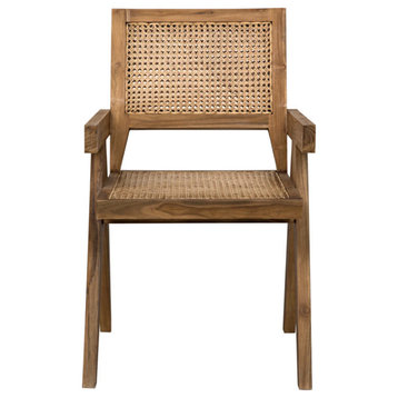 Pearson Chair With Caning, Teak Set of 2