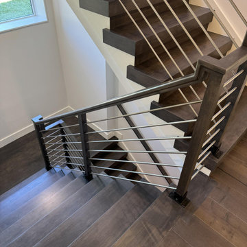 Project #137 | Maple Staircase with Stainless Steel Railing