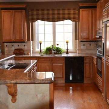 Crema Bordeaux Granite Kitchen