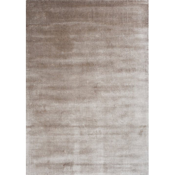 Viscose Rug with Neutral Colors, Modern And Soft Lucens Rug, Beige, 6'6"X9'8"