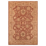 Bareens Designer Rugs - Oriental Ziegler Carley Brown Tan Hand-Knotted Wool Rug - 6'2'' x 8'10'' - Enhance the ambiance of your home with this magnificent Persian-influenced Turkish hand-knotted rug made by skilled artisans capable of creating the most exceptional vegetable dyes and hand-spun wool. This exquisite handmade rug is a one-of-a-kind Peshawar Kafkaz, otherwise identified as Chobi, Chobi Peshawar, Oushak, or Ziegler rug. These handmade rugs are crafted in Pakistan utilizing superior-quality wool imported from Australia, New Zealand, and Korea in two types of weaves: the Persian weave and the Mori weave. This rug is meticulously crafted by hand using the finest natural vegetable dyes extracted from local plants. The artisans use a blend of hand-spun local and fine merino wool, resulting in a rug with a compelling texture, higher lanolin content, and longer staple. The artisans occasionally incorporate natural or artificial silk into the pile to enhance specific motifs. The finished product is an awe-inspiring execution of flawless design and an understated palette that exudes elegance.