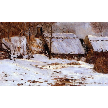 Maxime Maufra Cottages in the Snow Wall Decal