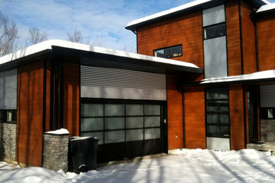 Private house thermo-treated Poplar siding