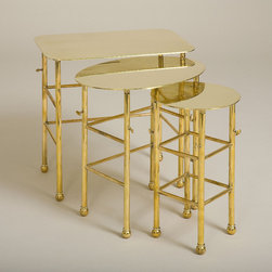 West Knoll - Elizabeth Brass Extending Nesting Tables (3) - Products