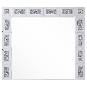 Acme Wall Decor With Mirrored And Faux Diamonds 97746