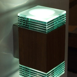 Eco Dark Stain Beacon Pillar LED Wall Light - Wall Lights