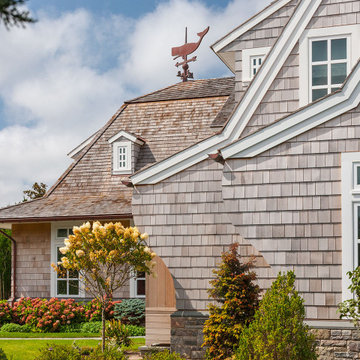 Shingle Style Siding & Weathervane - North-by-Northeast - Custom Cape Cod Home