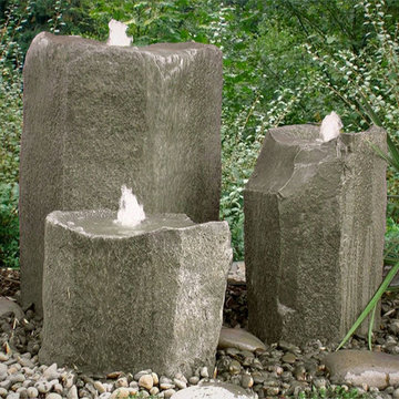 Bird Bath Triple Handcrafted Bubbling Rock Fountain Kit