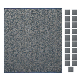 Furnishmyplace Modern Indoor/Outdoor Rug, Set of 20, 3'x3' Square ...