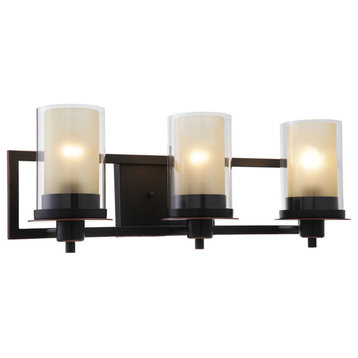 Designers Impressions Juno Collection Wall Sconce, 3-Light, Oil Rubbed Bronze