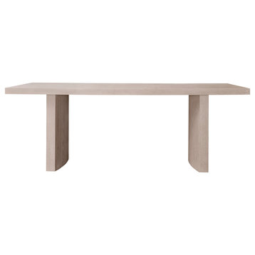 Mandy 84" Rectangular Dining Table, Weathered Beige