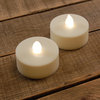 Battery Operated Extra Large Tea Lights with Remote Control and 2 Timers, White