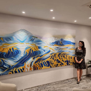 Golden Mountain Oil Painting I ArtisanMalaysia.com