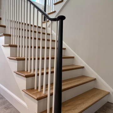Project #142 | Transitional Staircase with Over-the-Post Balustrade