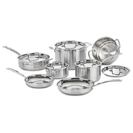 12-Piece Stainless Steel Professional Oven Safe Cookware Set