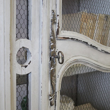 Antique Painted Two-Piece Buffet Deux-Corps