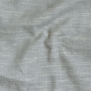 Heavy Linen Fabric By The Yard, Dusty Blue Linen Fabric, Upholstery Linen Fabric