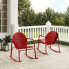 Griffith Outdoor Rocking Chairs, Set of 2, Chairs, Bright Red Gloss