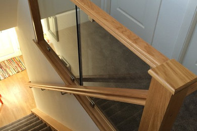 This is an example of a modern staircase in Cheshire.