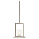 Kichler - Triad Pendant 1-Light, Classic Pewter - Big' makes a bold statement with this 2 light pendant from the triad collection. Generously sized, it combines a refined structure with a casual style:. Layered glass shades - one frosted, one clear - create a soft, inviting light.