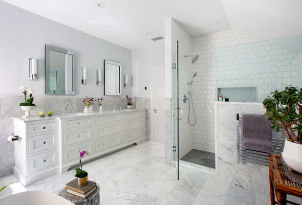 Transitional Bathroom by Lasley Brahaney Architecture + Construction