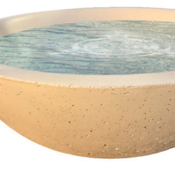 Cordelia Concrete Scupper Bowl - Outdoor Fountains And Ponds