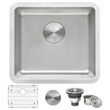 Ruvati 18-inch Undermount Bar Prep Kitchen Sink 16 Gauge Single Bowl - RVM5916