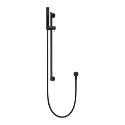 MEIR MATTE BLACK ROUND SHOWER ON RAIL COLUMN SKU: MZ0402-R - Shower Heads and Body Sprays