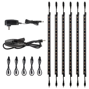 LED Safe Lighting Kit 5CCT, (6) 12" Dimmable Linkable Light Bars