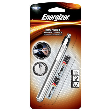 Energizer PLED23AEH LED Penlight Flashlight, Silver