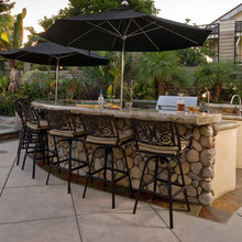 outdoor bar area