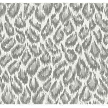2973-90302 Electra Leopard Spot String Wallpaper Ikat Spots Finish in Grey