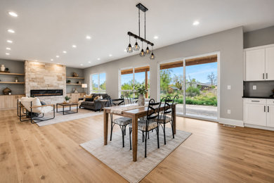 Example of a trendy dining room design in Salt Lake City