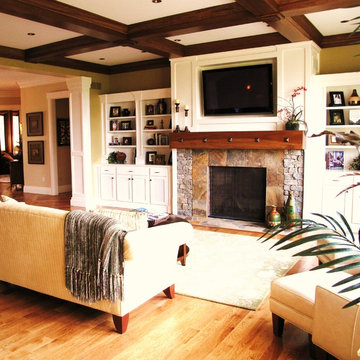 Craftsman Style Family and Dining Rooms