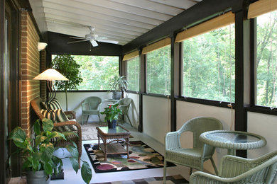 This is an example of a transitional porch design in Other.