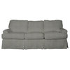 T-Cushion Slipcovered Sofa Performance Fabric Gray