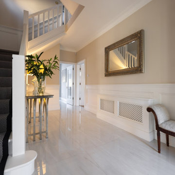 Elegant House Hall Featuring Bondi White Marble Tiles