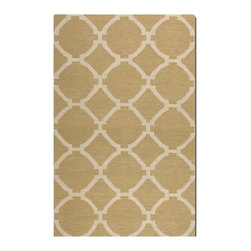 Modern Lattice Area Rug- Wheat - Area Rugs