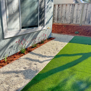 Backyard Transformation (Turf, Pavers, Shrubs, Fence, Mulch)