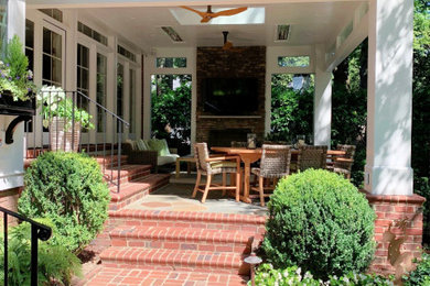 Transitional porch photo in Charlotte