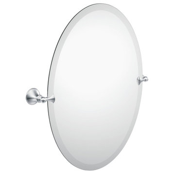 Moen DN2692CH 26" Tall Tilting Oval Mirror from the Glenshire Collection
