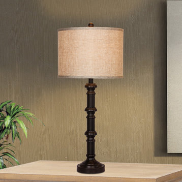 Metal Stacked Candlestick Table Lamp - Oil Rubbed Bronze
