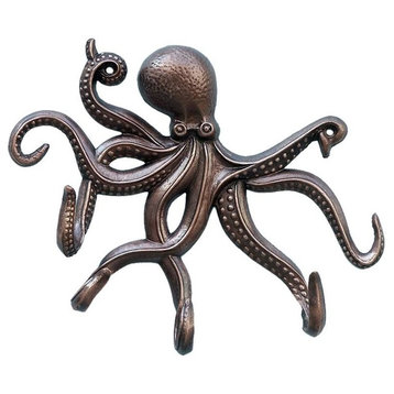 Antique Copper Octopus Hook 11"