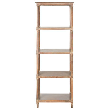 Delanie 5 Tier Bookcase, Washed Natural Pine