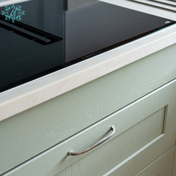 Sage Green Kitchen Unit Close Up